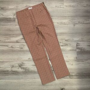 The Essential Slim pant by Anthropologie PLAID PREPPY